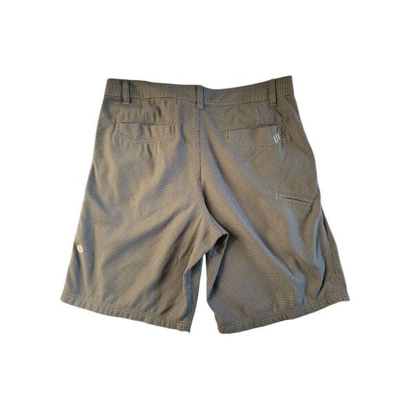 Lululemon Mens Shorts Size 36 Checkered Chino Metal Button Stretch Style - Picture 7 of 14